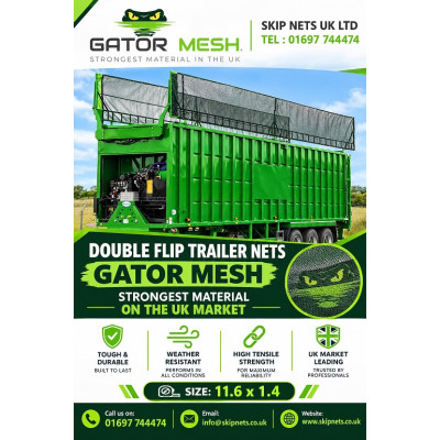Gull Wing 50:50 Trailer Nets Gator Mesh Gull Wing 50:50 Trailer Nets Gator Mesh